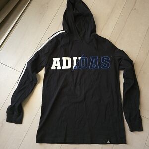 Adidas Black Cotton Hoodie